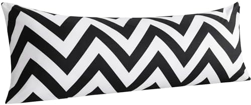 NTBAY Body Chevron Pillowcase, 1800 Thread Brushed Microfiber Black and White by NTBAY