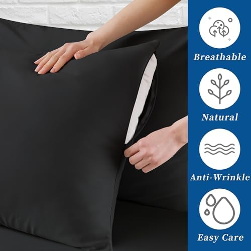 Toddler Pillow Protector Set of 2, 100% Egyptian Cotton Pillow Cases - Image 2