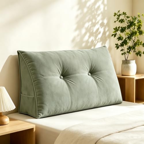 BLOWEST Dorm Headboard Pillow Twin XL Dorm Bed Wedge Cushion, No Nail College by BLOWEST