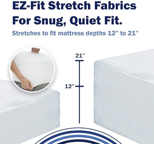 CleanRest Waterproof Mattress Fitted Sheet Protector, Ultimate Defense Against - Image 6