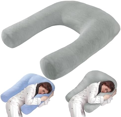 HOMBYS Cooling U Shaped Pillow for Neck, Contour Shoulder Pillow for Side by HOMBYS