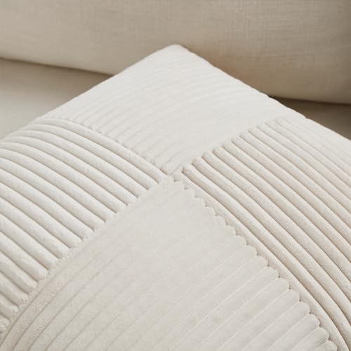Fancy Homi 2 Packs Cream Long Lumbar Decorative Throw Pillow Covers 12x24 Inch - Image 3