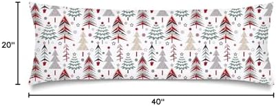 Christmas Long Pillow Cases Christmas Tree Lumbar Pillowcase King Size Pillow - Image 2