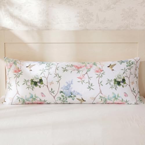 Bedorm 20 x 54 Body Pillow Cover Cotton Floral Body Pillow Case 1 Pcs, Pocket - Image 3