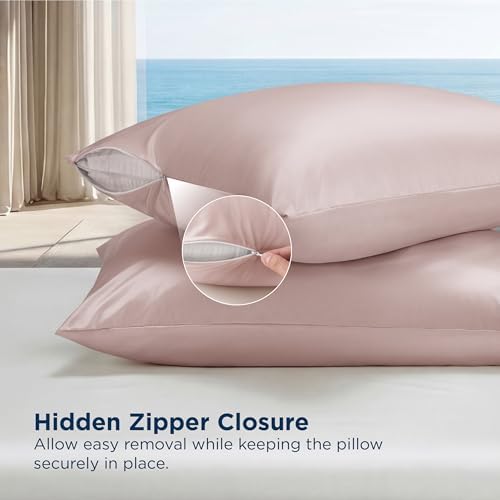 Bedsure Cooling Pillowcase for Hot Sleepers, Silk Like Pillow Case Standard Set - Image 6