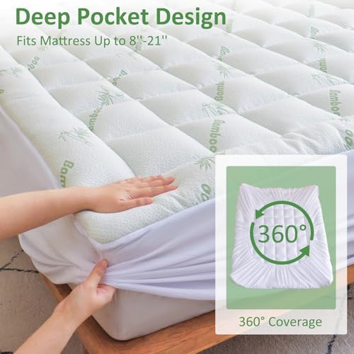 Cooling Mattress Topper California King – Extra Soft Pillow Top Mattress Pad - Image 3