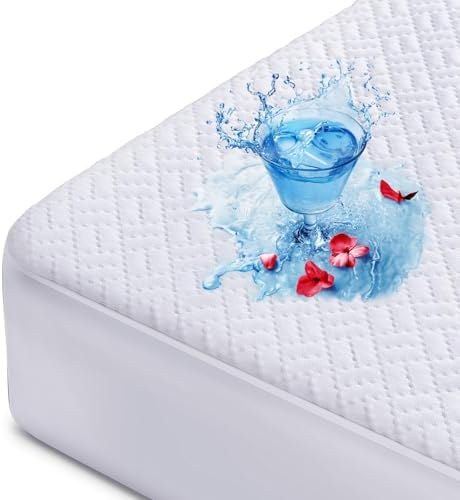 Hanherry 100% Waterproof Mattress Protector Twin Size, Mattress Cover 3D Air by Hanherry