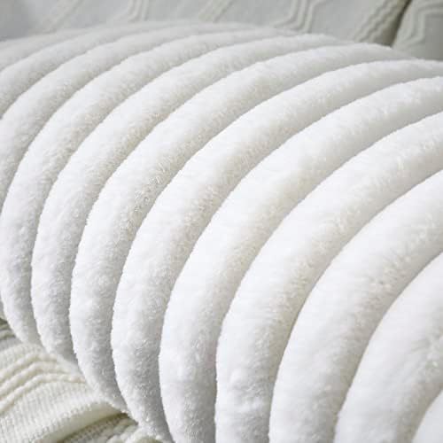 PANOD Faux Fur Decorative Lumbar Throw Pillow Covers 14 x 26, Long Boho Lumbar - Image 4