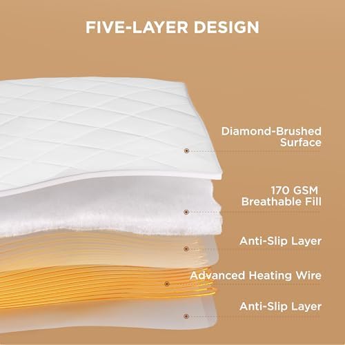 Bedsure Heated Mattress Pad Twin XL, Cozy Bed Warmer - Image 5