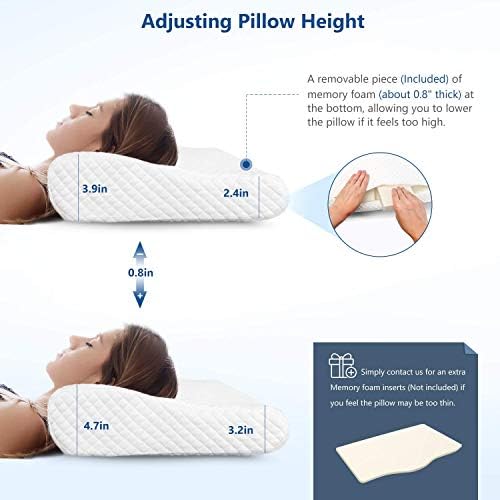 ZAMAT Memory Foam Pillow for Neck Pain Relief, Adjustable Orthopedic Ergonomic - Image 5