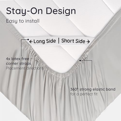 Bambaw 100% Viscose Derived from Bamboo Fitted Sheet Full Size, Cooling Fitted - Image 6