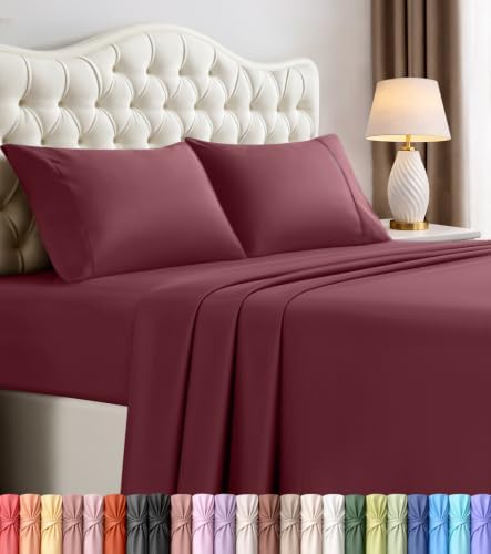 King Sheets Set, 4 Pieces 16" Deep Pocket Hotel Luxury Bed Sheets by UTOPIABEDDING