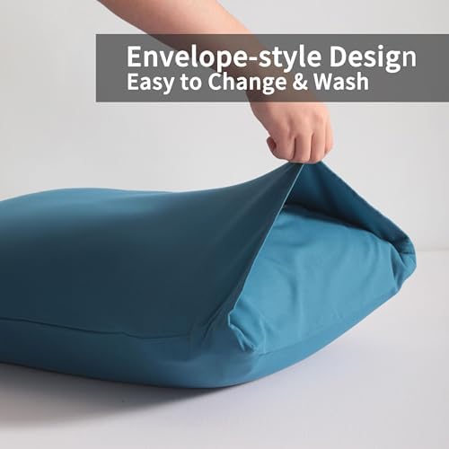 Body Pillow Cases, 2 Pack, 20x54 in, Microfiber, Slate Blue - Image 4