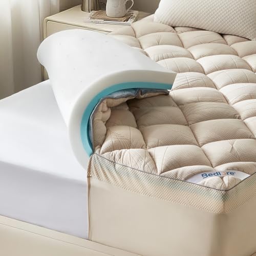 Bedlore Twin Mattress Topper 4-Inch Dual Layer Memory Foam Mattress Topper by Bedlore