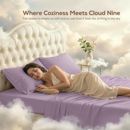 California King Sheets Set, 4 Pieces 16" Deep Pocket Bed Sheets - Image 4