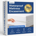 Niagara Waterproof 360 Protection Zippered Mattress Pad Queen 60x80 Non Noisy by NiagaraSleepSolution