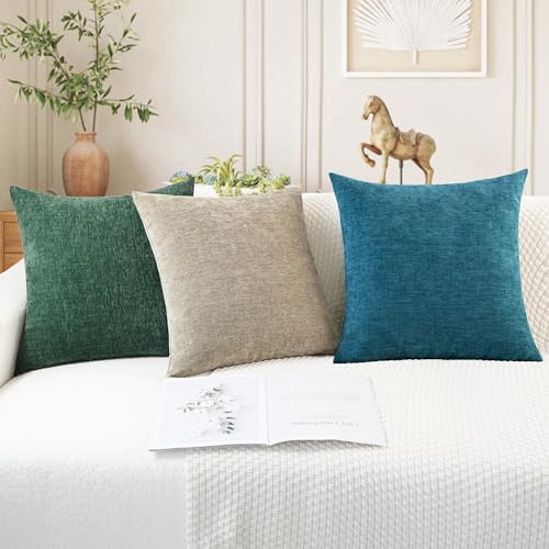 CaliTime Decorative Couch Throw Pillow Covers 22 X 22 Inches Light Taupe - Image 5
