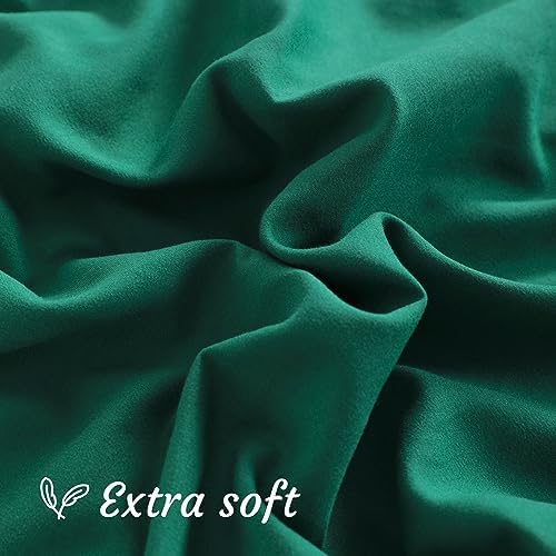 NTBAY Standard Microfiber Pillowcases, Dark Green - Image 6