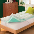 Twin XL 4-Inch 2-in-1 Cooling Memory Foam Mattress Topper by NiceSleepPlusLife