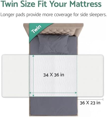 CoolShields Waterproof Bed Pads Incontinence 34" x 36" Washable Reusable - Image 2
