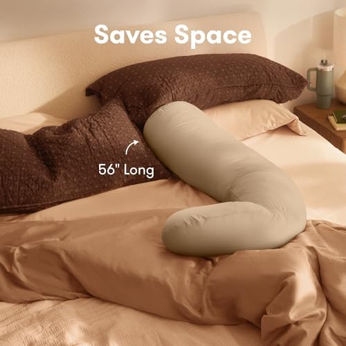 Frida Mom Compact Support 4-in-1 Cooling Pregnancy Pillow, Space-Saving - Image 4