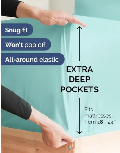 CGK Linens Extra Deep Flex Top Split Head King Fitted Sheet Only - Image 2