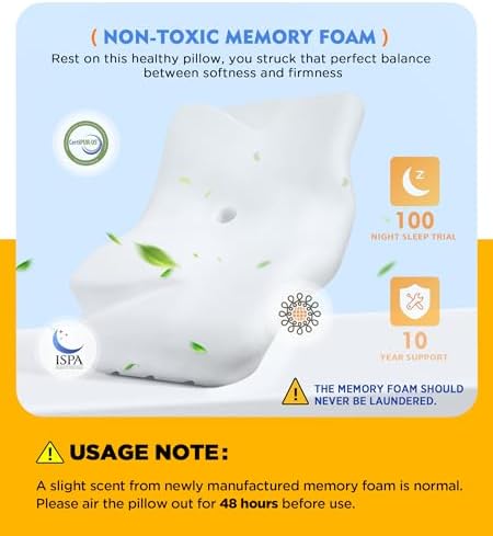 Osteo Cervical Pillow for Neck Pain Relief, Hollow Design Odorless Memory Foam - Image 5