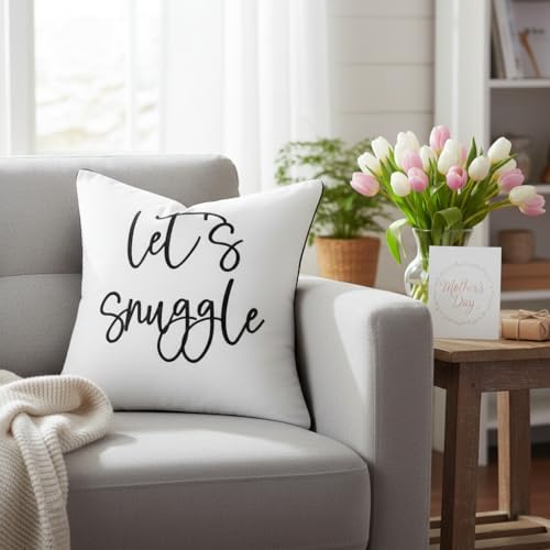 Sunkifover Let's Snuggle Decorative Throw Pillow Cover - Image 5
