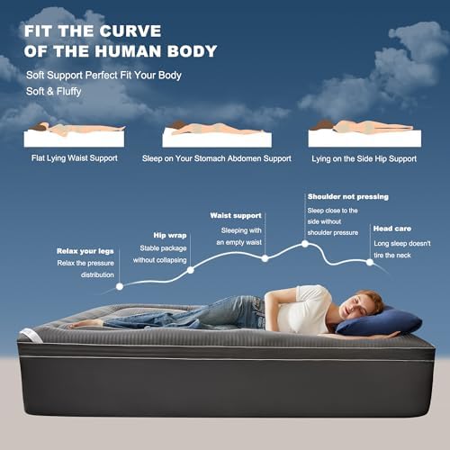BEDLORE Queen Mattress Topper, Thick Pillow Top Bed Cover Soft Mattress Pad - Image 3