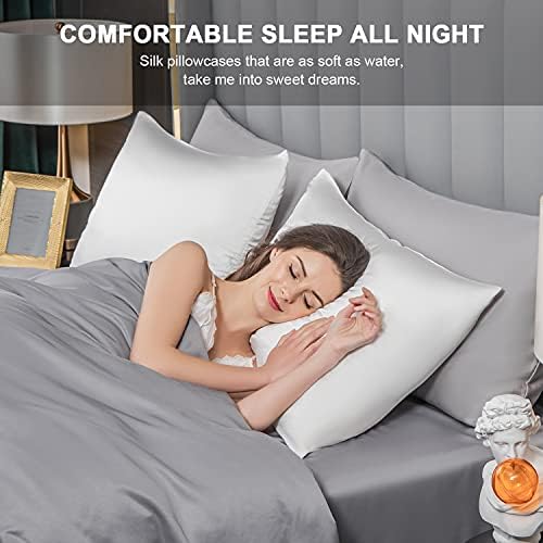Mulberry Silk Pillowcase for Hair and Skin, King Size Cooling Silk Pillow Case - Image 4