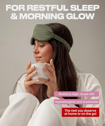 SUNDAYSILKS™ Exclusive Mulberry Silk Sleep Mask | Soft Eye Covers, and - Image 3