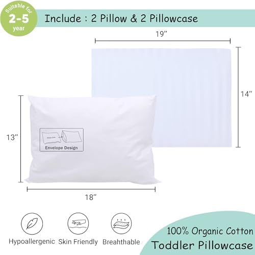 ZPECC Toddler Pillow with Pillowcase 2 Pack - Image 2
