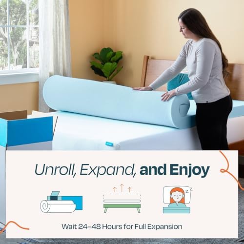 Linenspa Memory Foam Mattress Topper, Twin Size - Image 4