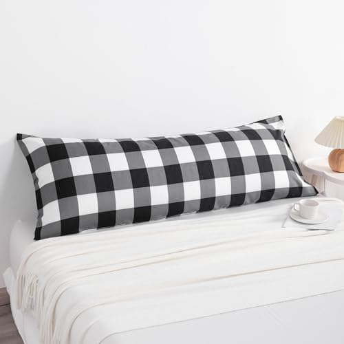 NTBAY Body Buffalo Pillowcase, 1800 Thread Brushed Microfiber Black and White - Image 5