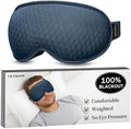 Weighted Blackout Sleep Mask for Men: 3D Contoured Zero Eye Pressure Sleep Mask by FACEMOON