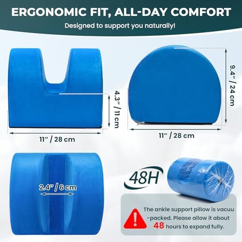 Knee Replacement Pillow, Ergonomic Foot Elevation Pillow - Image 2