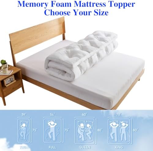 WhatsBedding 2 Inch Memory Foam Mattress Topper Full Size - Image 5