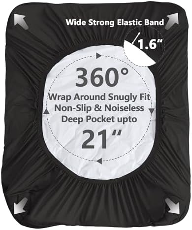 ELVEN HOME Full Size Mattress Pad Waterproof, Cooling Mattress Topper - Image 5