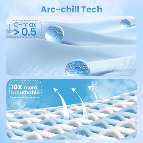 LUXEAR 2 Pack Cooling Pillow Cases, Gradient Light Blue - Image 2