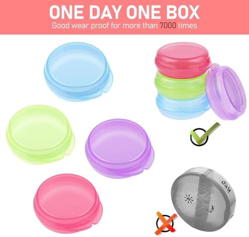 4 Pcs Mini Pill Organizer Small Pill Box Cute Portable Pill Case - Image 7