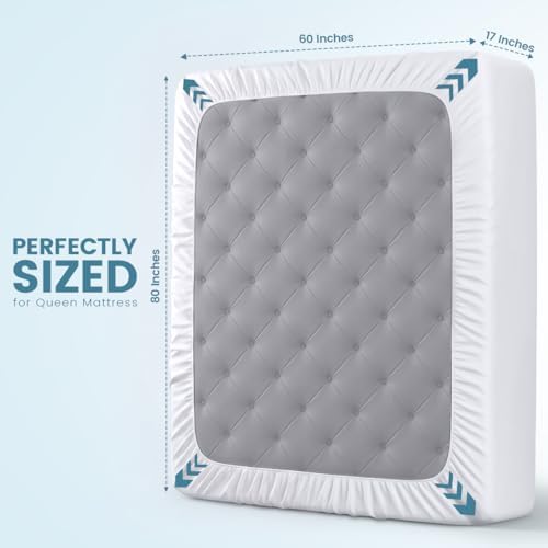 Waterproof Queen Size Mattress Protector 2 Pack fits Upto 17" Deep Pocket - Image 4