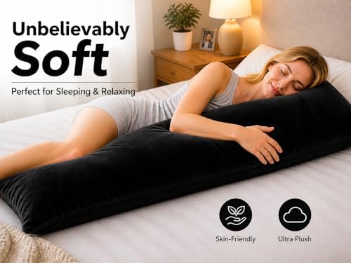 EVOLIVE Micromink Body Pillow Cover 21"x54", Zipper Closure - Image 3