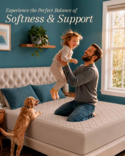 King Mattress Pad, Quilted Mattress Protector Topper fits 16" Deep Pocket - Image 6