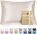 Bedsure Satin Pillowcase with Zipper, Similar to Silk Pillow Cases 2 Pack by BEDSURE