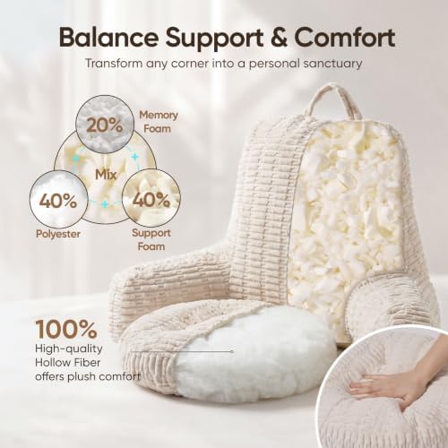 21"H Large Reading Pillow, Backrest Pillow - Image 3