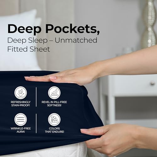 Twin Fitted Sheet, Ultra Soft Fits Up to 15 Inch Deep Pocket - Image 4