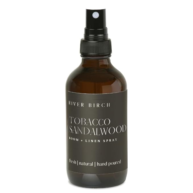 River Birch Tobacco Sandalwood Scented Linen and Room Spray | Home Fragrance | by RiverBirch