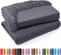 Pack of 2 Full Fitted Sheet, Fits Up to 15 Inch Deep Pocket by UTOPIABEDDING