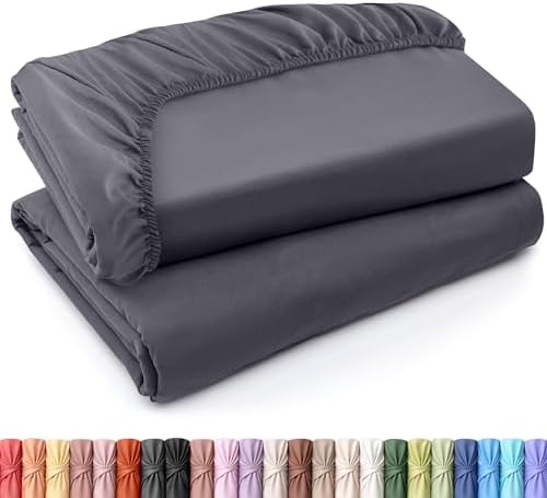 Pack of 2 Full Fitted Sheet, Fits Up to 15 Inch Deep Pocket by UTOPIABEDDING