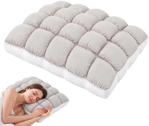 Marshmallow Pillow Grid Breathable Soft Cloud Supportive Sleeping - Image 7